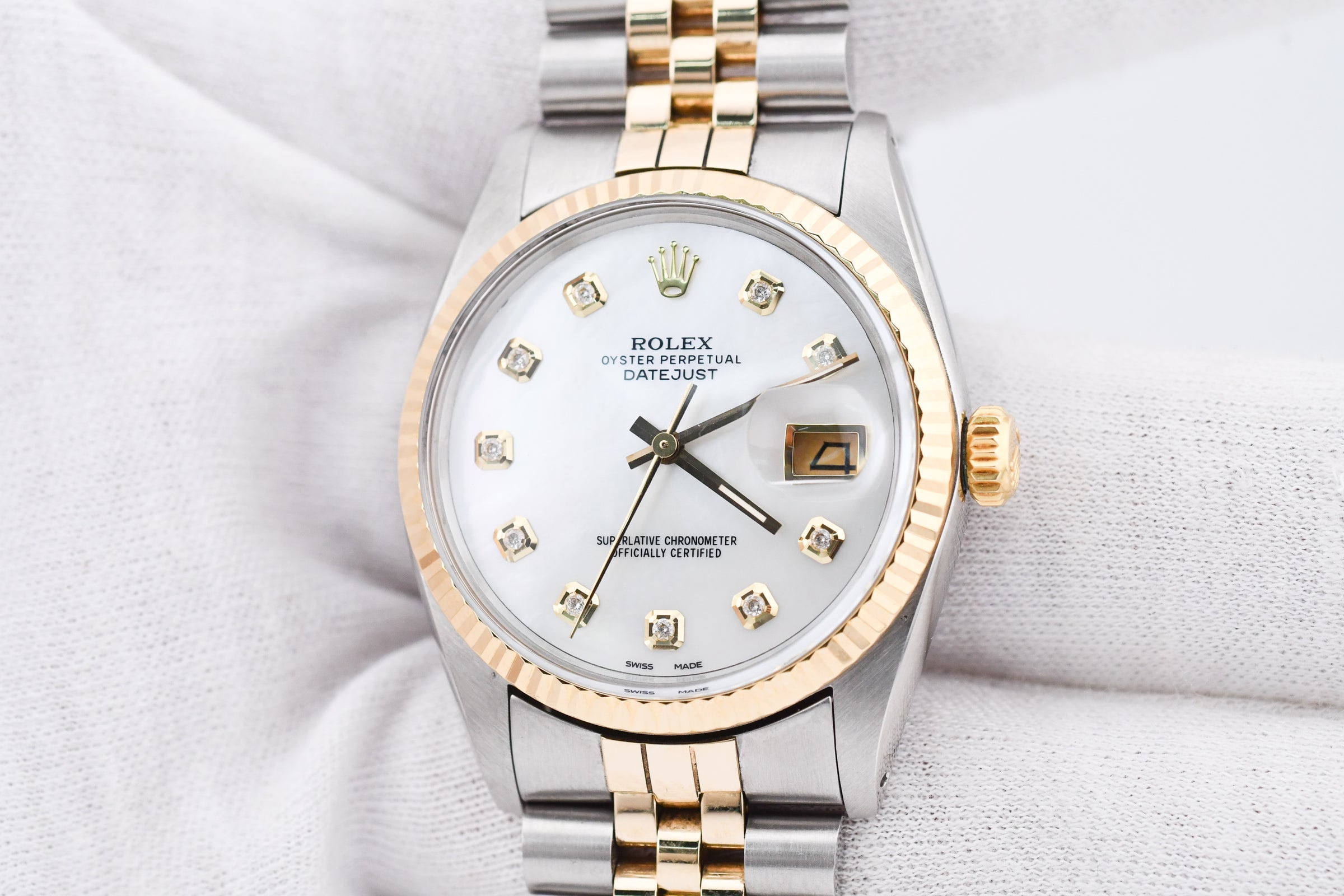Rolex Datejust 36mm Ref 16013 Custom Mother of Pearl Diamond