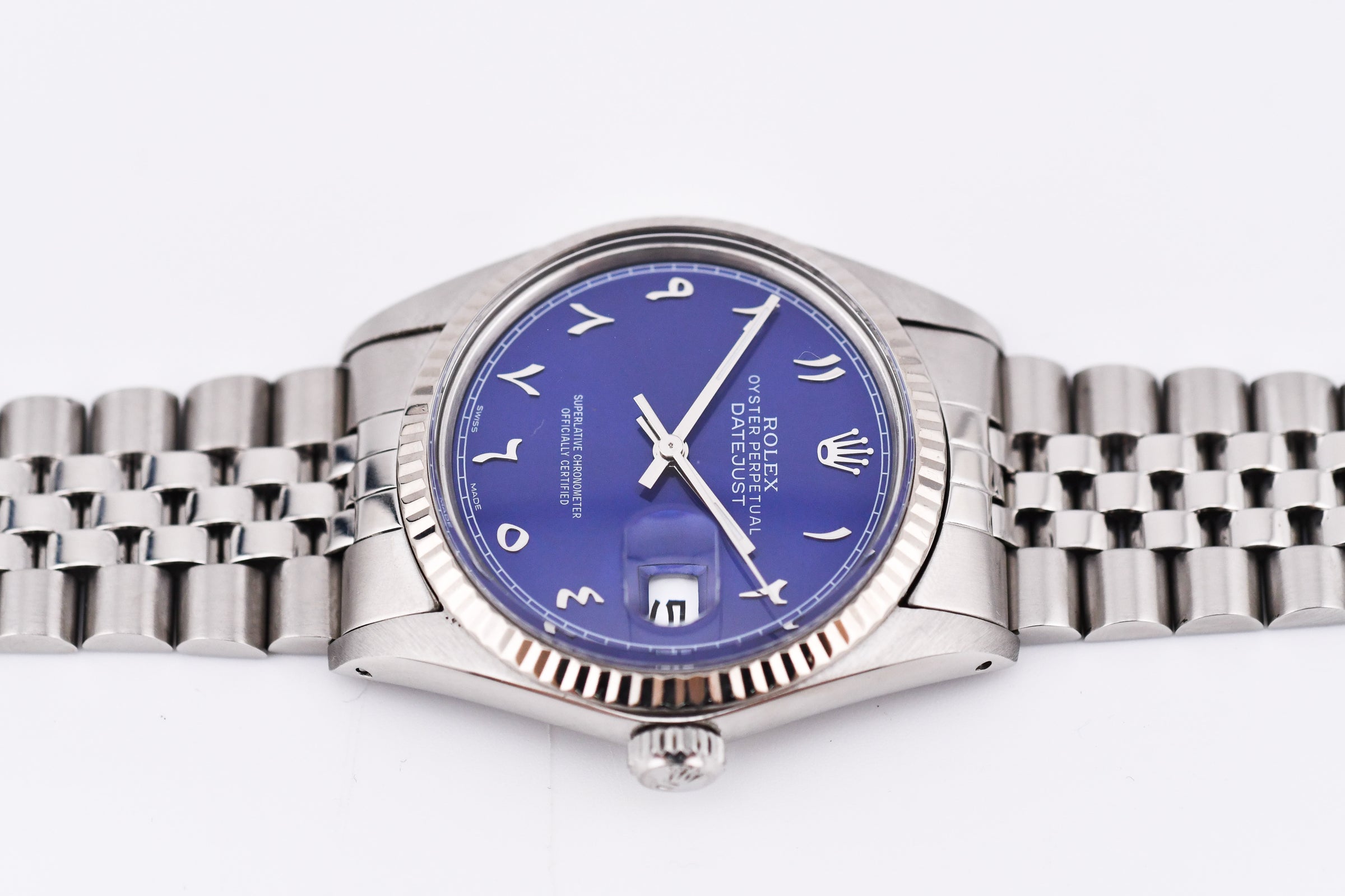 Rolex Datejust 36mm Ref 16014 Custom Blue Arabic Dial