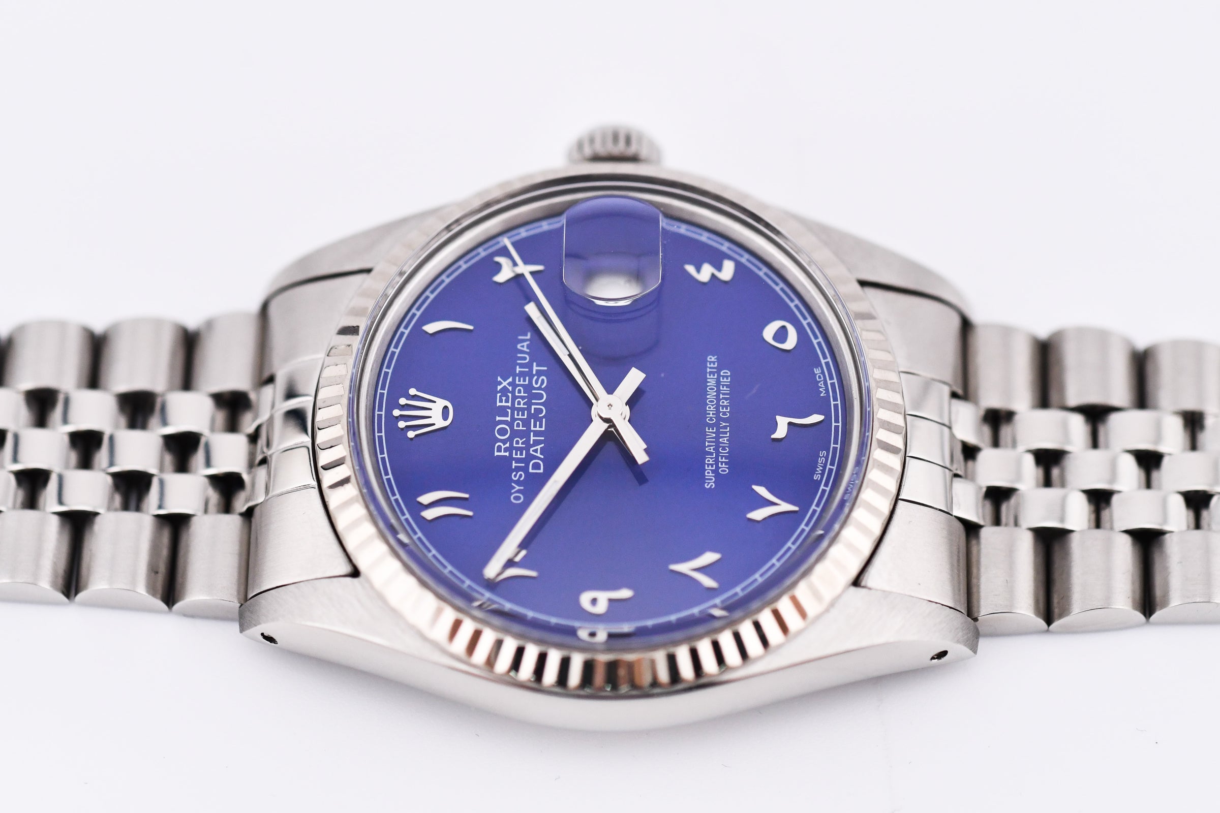 Rolex Datejust 36mm Ref 16014 Custom Blue Arabic Dial