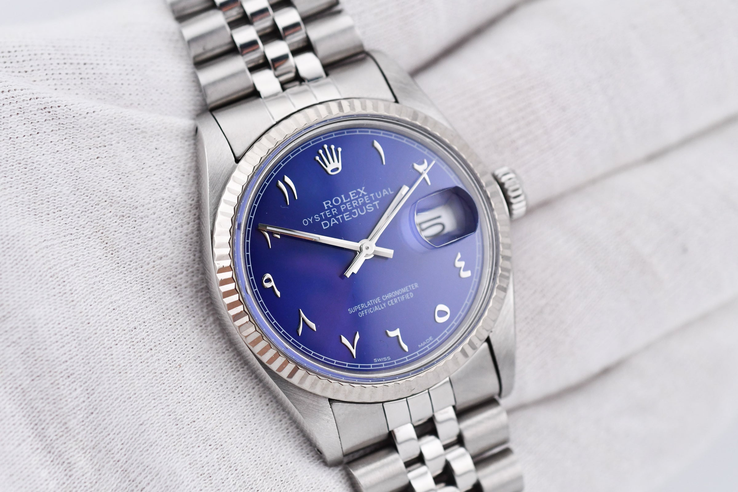 Rolex Datejust 36mm Ref 16014 Custom Blue Arabic Dial