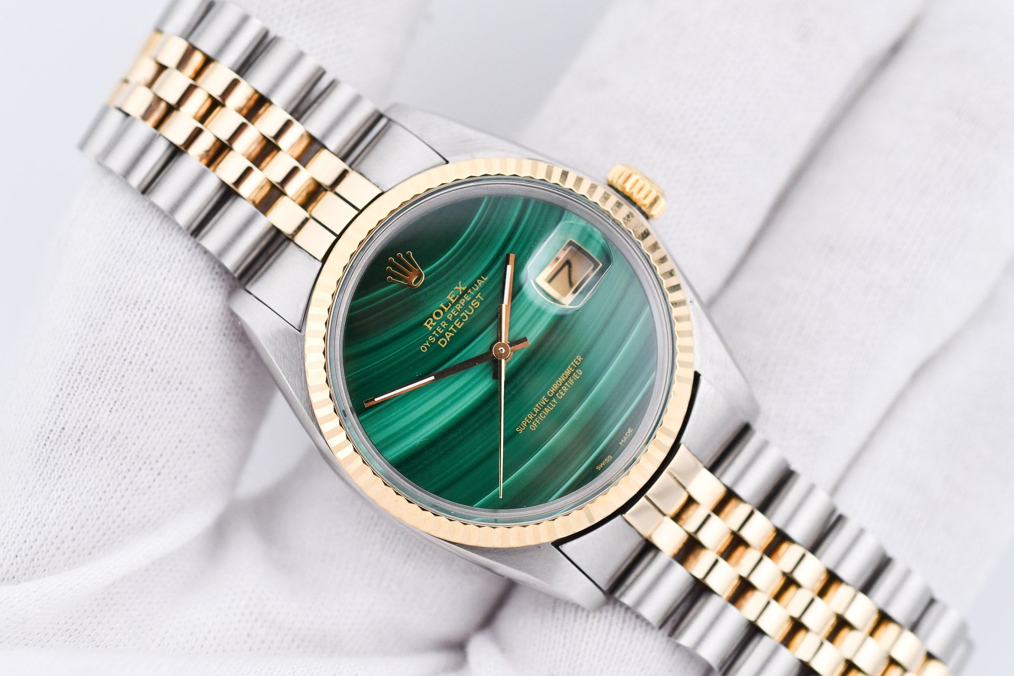 Rolex Datejust 36mm Ref 16013 Custom Green Malachite Dial