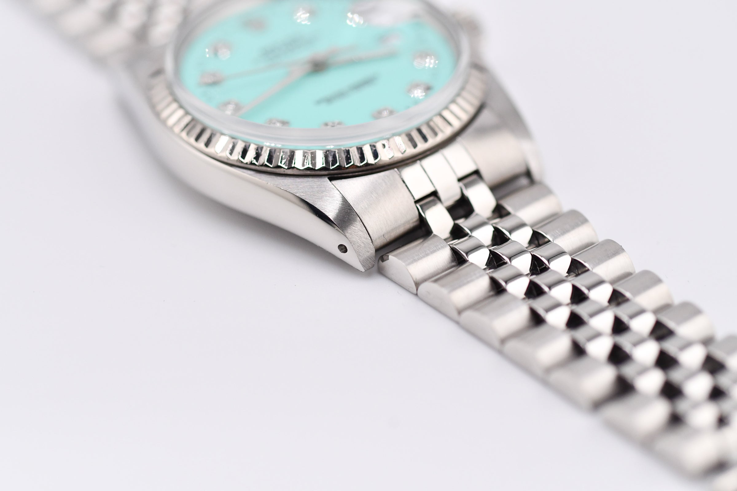 Rolex Datejust 36mm Ref 16014 Custom Tiffany Turquoise Diamond