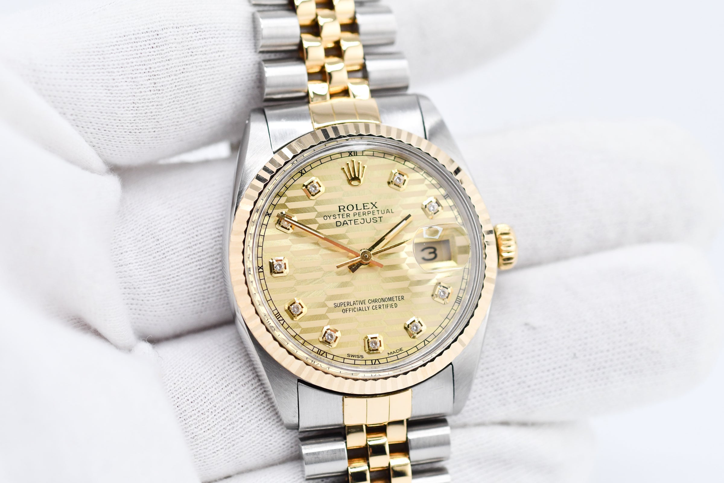 Rolex Datejust 36mm Ref 16013 Custom Computer Diamond Dial