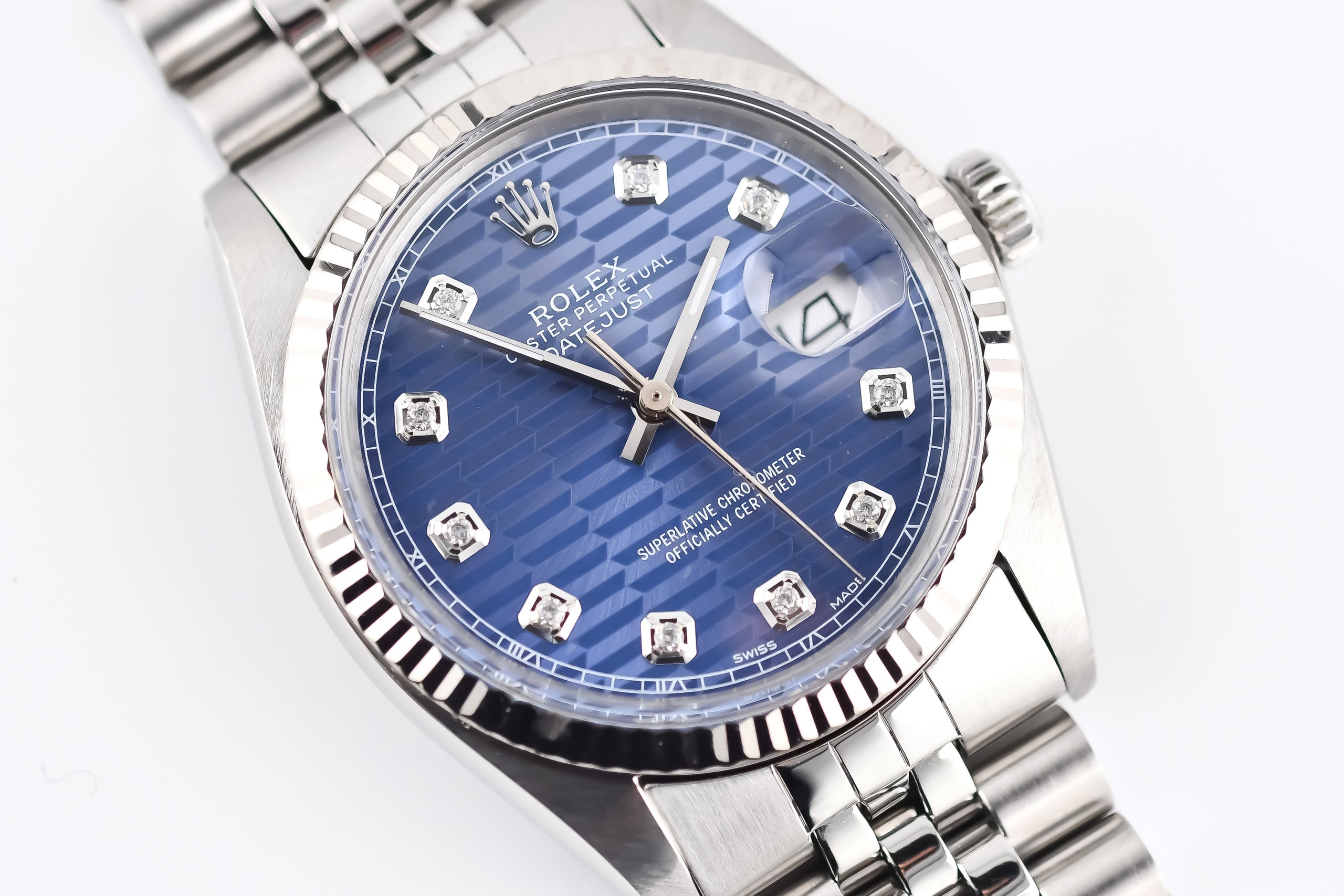 Rolex Datejust 36mm Ref 16014 Custom Pink Diamond Dial WatchCenter LLC