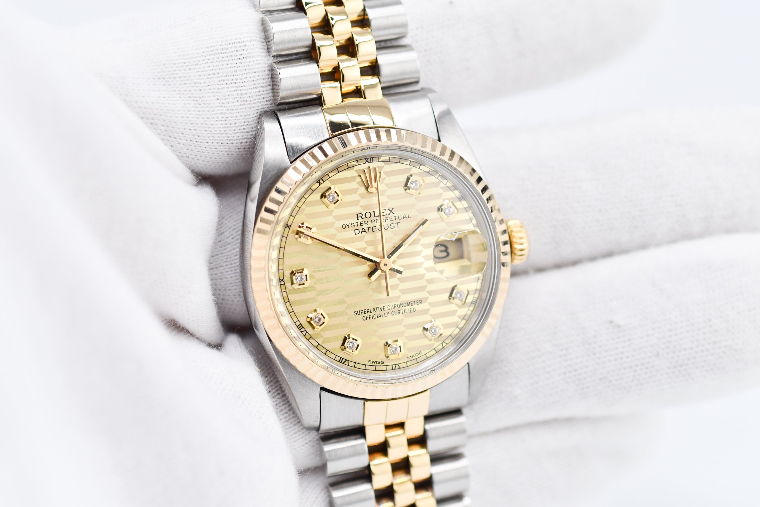 Rolex 36mm diamond dial best sale