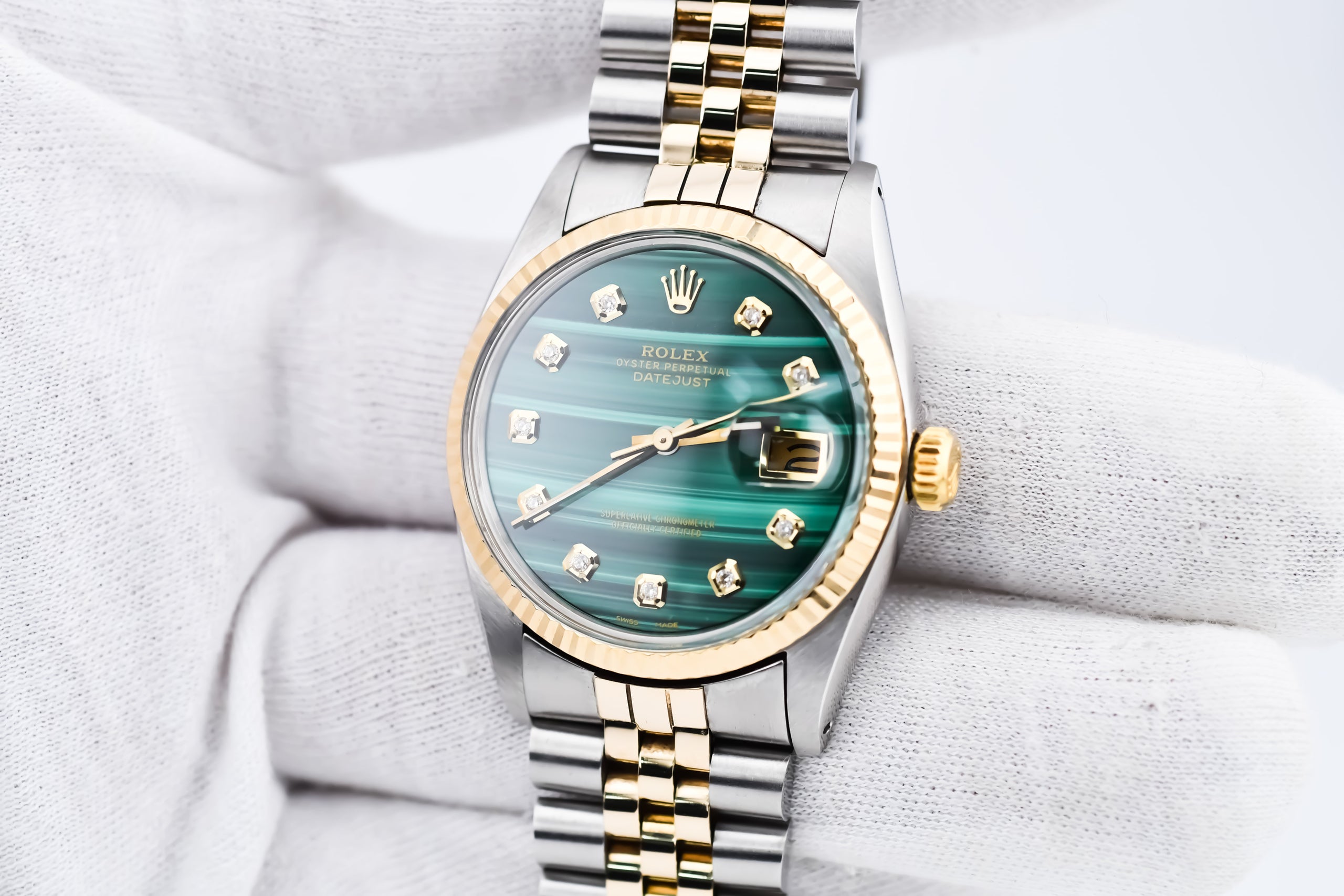 Rolex Datejust 36mm Ref 16013 Custom Blue Roman Dial WatchCenter LLC